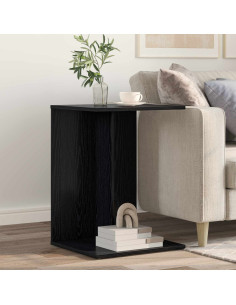 Tavolo laterale Rovere Nero 45 x 40 x 62,5 cm Legno multistrato