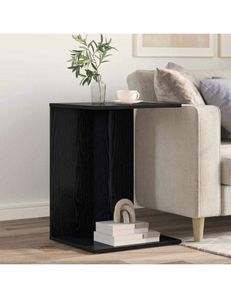Tavolo laterale Rovere Nero 45 x 40 x 62,5 cm Legno multistrato