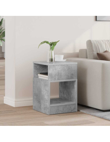 Tavolino Grigio cemento 30,5 x 30 x 45 cm Legno multistrato
