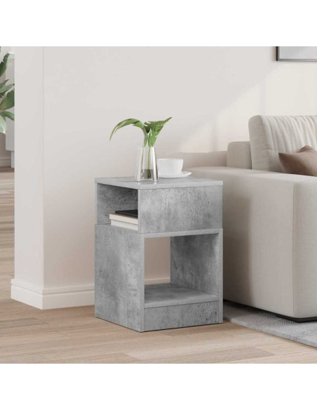 Tavolino Grigio cemento 30,5 x 30 x 45 cm Legno multistrato