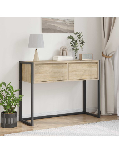 Tavolino con cassetto Sonoma 100 x 36 x 75 cm Legno multistrato