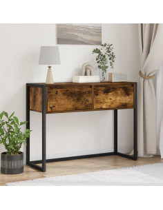 Tavolino Quercia Fumosa 100 x 36 x 75 cm Legno multistrato