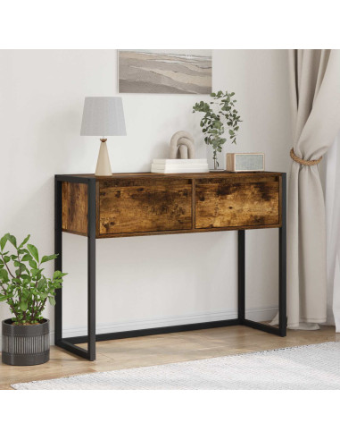 Tavolino Quercia Fumosa 100 x 36 x 75 cm Legno multistrato