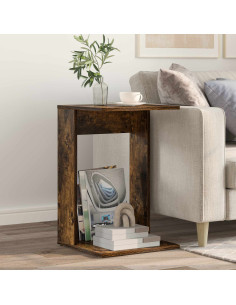 Tavolo laterale Rovere fumé 40 x 38 x 62,5 cm Legno multistrato