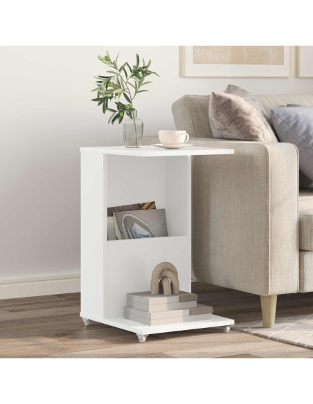 Tavolo laterale Bianco 40 x 35 x 60 cm Legno multistrato