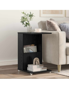 Tavolo laterale Rovere Nero 40 x 35 x 60 cm Legno multistrato