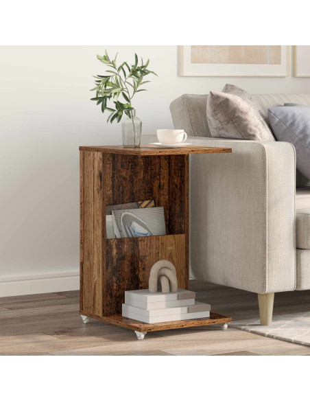 Tavolo laterale Legno vecchio 40 x 35 x 60 cm Legno multistrato