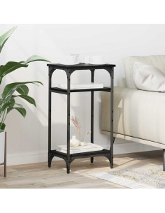 Tavolo laterale Rovere Nero 40 x 30 x 75 cm Legno multistrato