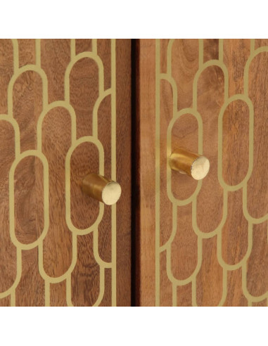 Credenza 60x33x75 cm in Legno Massello di Mango