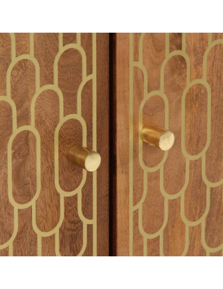 Credenza 60x33x75 cm in Legno Massello di Mango