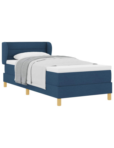 Letto a molle con materasso Blu 80 x 200 cm Tessuto