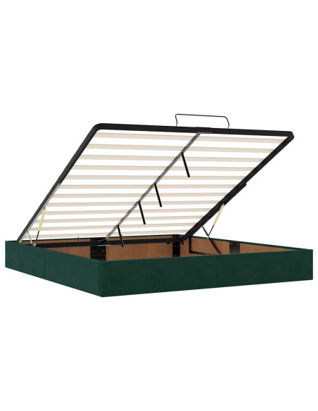 Struttura Letto Pouf con Materassi 200x200 cm Velluto