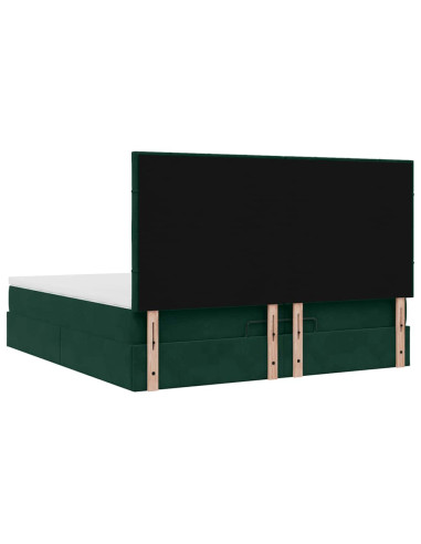 Struttura Letto Pouf con Materassi 200x200 cm Velluto