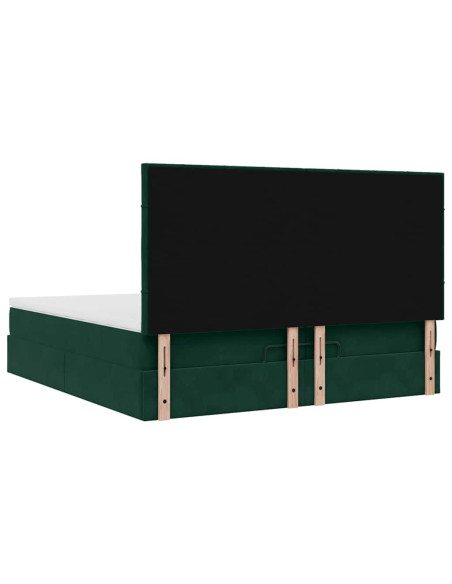 Struttura Letto Pouf con Materassi 200x200 cm Velluto