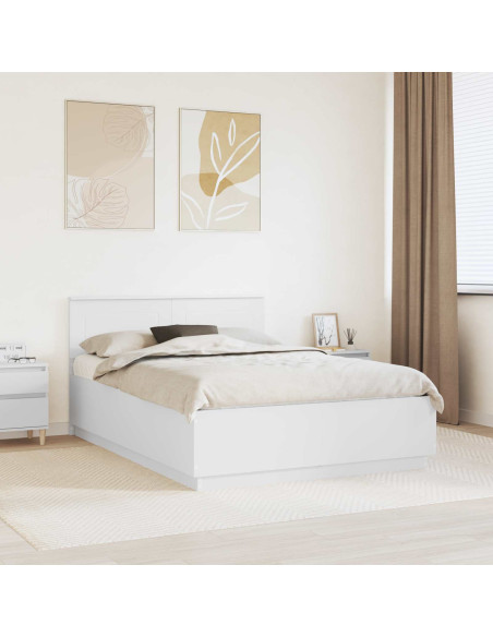 Struttura del letto Bianco 150 x 200 cm Legno multistrato