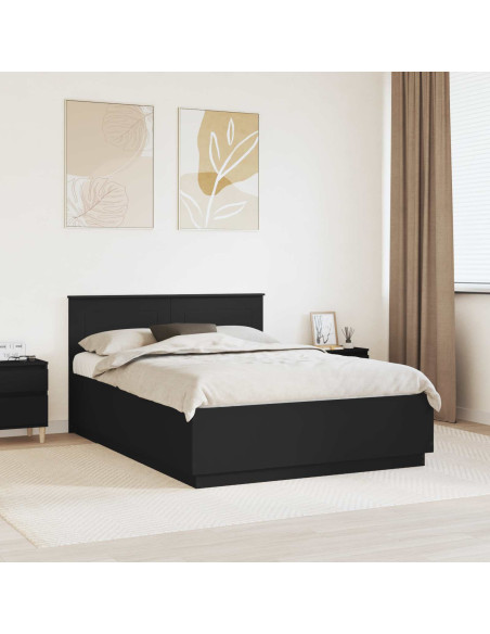 Struttura del letto Nero 160 x 200 cm Legno multistrato