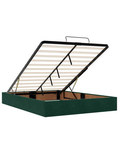 Struttura Letto Pouf con Materassi 140x190 cm in Velluto