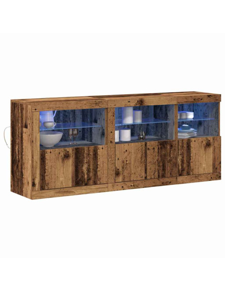 Madia LED Legno vecchio 162 x 37 x 67 cm Legno multistrato