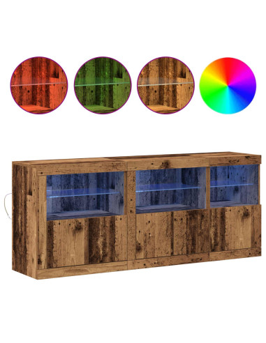 Madia LED Legno vecchio 162 x 37 x 67 cm Legno multistrato