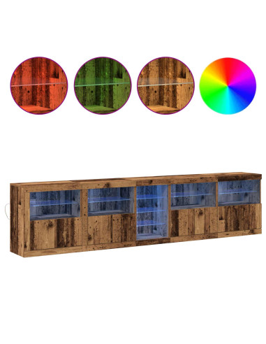 Madia LED Legno vecchio 283 x 37 x 67 cm Legno multistrato