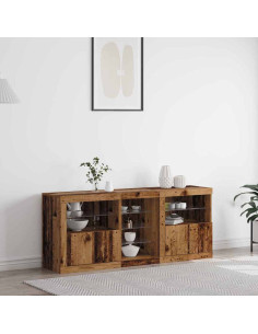 Madia LED Legno vecchio 162 x 37 x 67 cm Legno multistrato