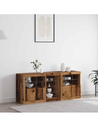 Madia LED Legno vecchio 162 x 37 x 67 cm Legno multistrato