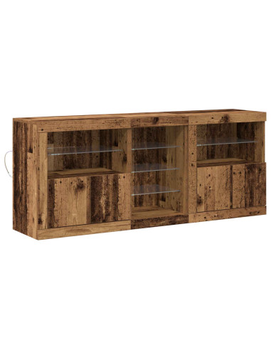 Madia LED Legno vecchio 162 x 37 x 67 cm Legno multistrato