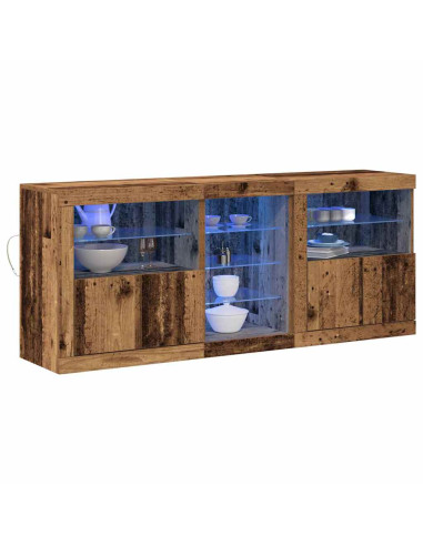 Madia LED Legno vecchio 162 x 37 x 67 cm Legno multistrato