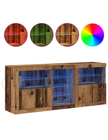 Madia LED Legno vecchio 162 x 37 x 67 cm Legno multistrato