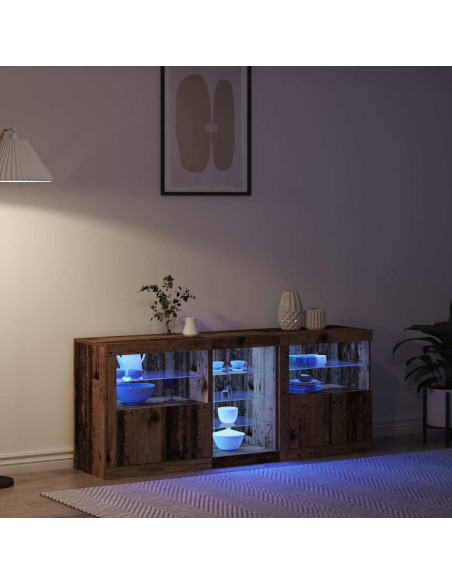 Madia LED Legno vecchio 162 x 37 x 67 cm Legno multistrato