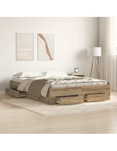 Struttura del letto Rovere artigianale 160 x 200 cm