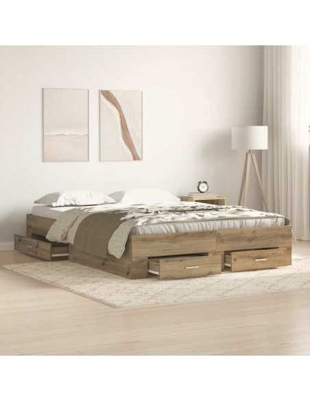 Struttura del letto Rovere artigianale 160 x 200 cm