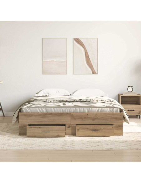 Struttura del letto Rovere artigianale 160 x 200 cm