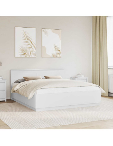 Struttura del letto Bianco 200 x 200 cm Legno multistrato