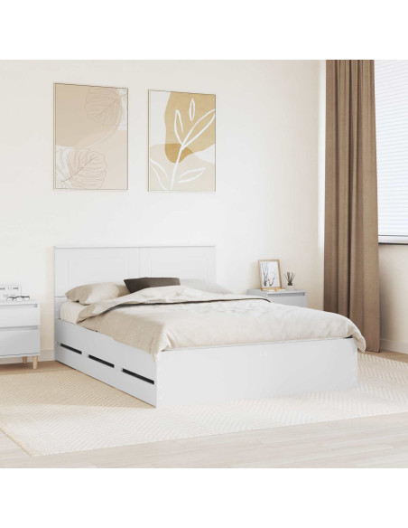 Struttura del letto Bianco 140 x 200 cm Legno Ingegnerizzato