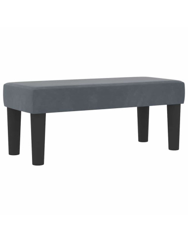 Letto a molle con materasso Grigio scuro 90 x 190 cm Velluto