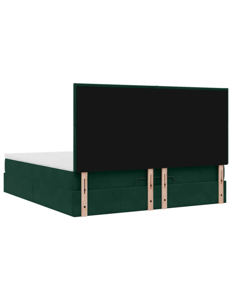 Struttura Letto Pouf con Materassi 200x200 cm Velluto