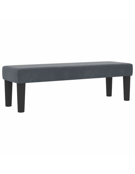 Letto a molle con testiera Grigio scuro 190 x 120 cm Velluto