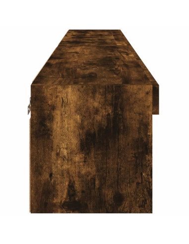 Mobili Porta TV con Luci LED 2 pz Rovere Fumo 80x30x30 cm