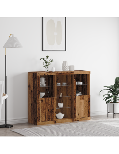 Madia LED Legno vecchio 123 x 37 x 100 cm Legno multistrato