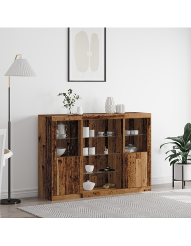 Madia LED Legno vecchio 142,5 x 37 x 100 cm Legno multistrato