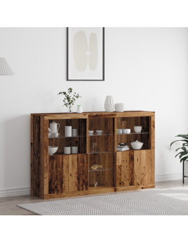 Madia LED Legno vecchio 162 x 37 x 100 cm Legno multistrato