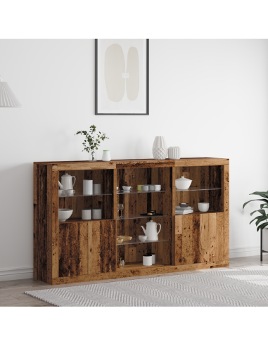 Madia LED Legno vecchio 181,5 x 37 x 100 cm Legno multistrato