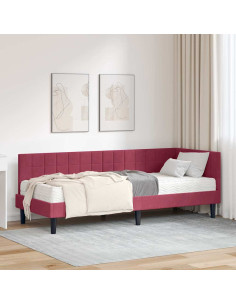 Struttura Letto Angolare con Materasso 2 pcs Verde Velluto