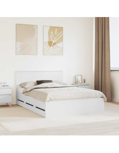 Struttura del letto Bianco 160 x 200 cm Legno Ingegnerizzato