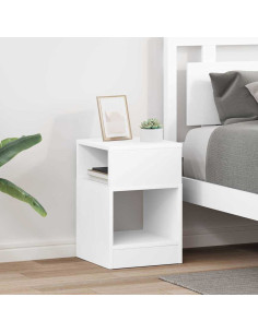 Tavolino 2 pcs Bianco 30,5 x 30 x 45 cm Legno multistrato