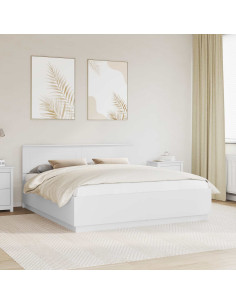 Struttura del letto Bianco 180 x 200 cm Legno multistrato