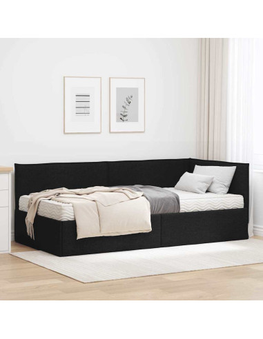 Struttura Letto Angolare con Materasso 2 pcs Verde Velluto