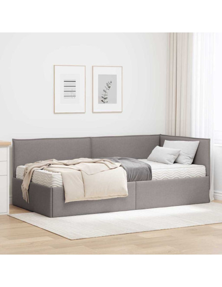 Struttura Letto Angolare con Materasso 2 pcs Talpa Velluto