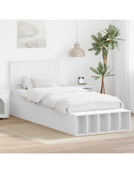 Struttura del letto Bianco 90 x 190 cm Legno multistrato